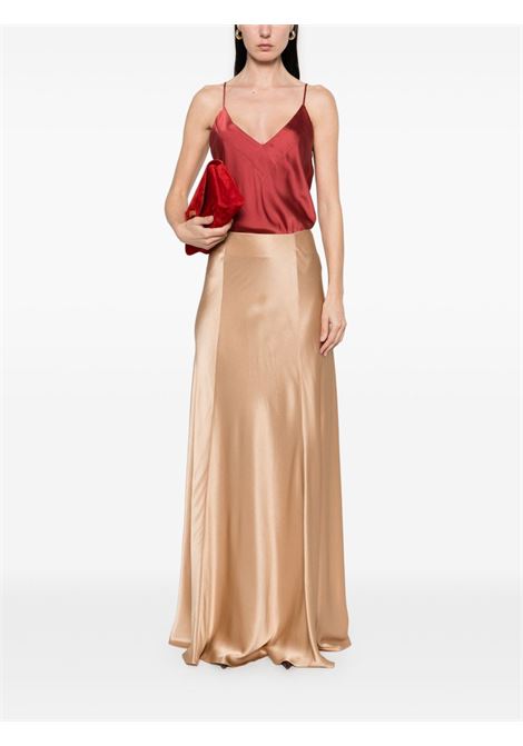 Gonna lunga in raso in beige Alberta Ferretti - donna ALBERTA FERRETTI | 011016190178